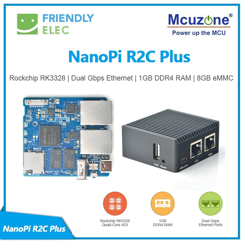 NanoPi R2C Plus ̴  Rockchip RK3328 1GB DDR4 RAM  ⰡƮ ̴ Ʈ